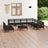 10 Piece Garden Lounge Set Solid Wood Pine