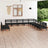 11 Piece Garden Lounge Set Solid Wood Pine