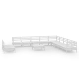 12 Piece Garden Lounge Set Solid Wood Pine