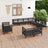 11 Piece Garden Lounge Set Solid Wood Pine