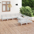 8 Piece Garden Lounge Set Solid Wood Pine
