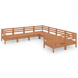 8 Piece Garden Lounge Set Solid Wood Pine