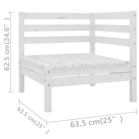 10 Piece Garden Lounge Set Solid Wood Pine