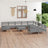 11 Piece Garden Lounge Set Solid Wood Pine