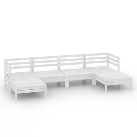 6 Piece Garden Lounge Set Solid Wood Pine
