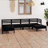 6 Piece Garden Lounge Set Solid Wood Pine