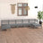 7 Piece Garden Lounge Set Solid Wood Pine