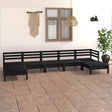 7 Piece Garden Lounge Set Solid Wood Pine