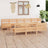 11 Piece Garden Lounge Set Solid Wood Pine