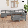 9 Piece Garden Lounge Set Solid Wood Pine