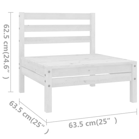 11 Piece Garden Lounge Set Solid Wood Pine