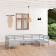 6 Piece Garden Lounge Set Solid Wood Pine