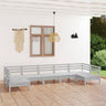 7 Piece Garden Lounge Set Solid Wood Pine