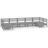 7 Piece Garden Lounge Set Solid Wood Pine