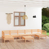 8 Piece Garden Lounge Set Solid Wood Pine