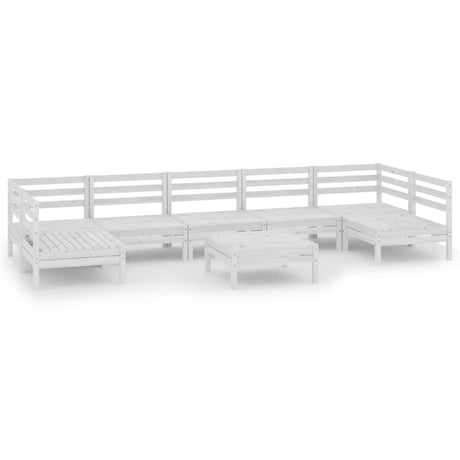 8 Piece Garden Lounge Set Solid Wood Pine