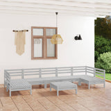 8 Piece Garden Lounge Set Solid Wood Pine
