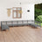 10 Piece Garden Lounge Set Solid Wood Pine