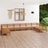 10 Piece Garden Lounge Set Solid Wood Pine