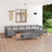 11 Piece Garden Lounge Set Solid Wood Pine