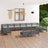 12 Piece Garden Lounge Set Solid Wood Pine