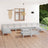13 Piece Garden Lounge Set Solid Wood Pine