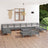 13 Piece Garden Lounge Set Solid Wood Pine