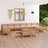 13 Piece Garden Lounge Set Solid Wood Pine