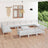 14 Piece Garden Lounge Set Solid Wood Pine