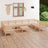 10 Piece Garden Lounge Set Solid Wood Pine