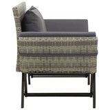 Garden Bench With Cushions 176 Cm Poly Rattan