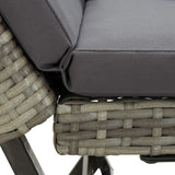 Garden Bench With Cushions 176 Cm Poly Rattan