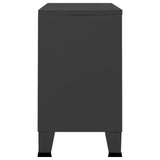 Industrial Sideboard 105X35X62 Cm Metal And Glass