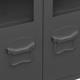 Industrial Sideboard 105X35X62 Cm Metal And Glass