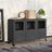 Industrial Sideboard 105X35X62 Cm Metal And Glass
