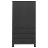 Industrial Wardrobe Black 90x50x180 cm Metal