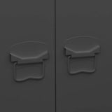 Industrial Wardrobe Black 90x50x180 cm Metal
