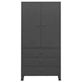 Industrial Wardrobe Anthracite 90x50x180 cm Metal