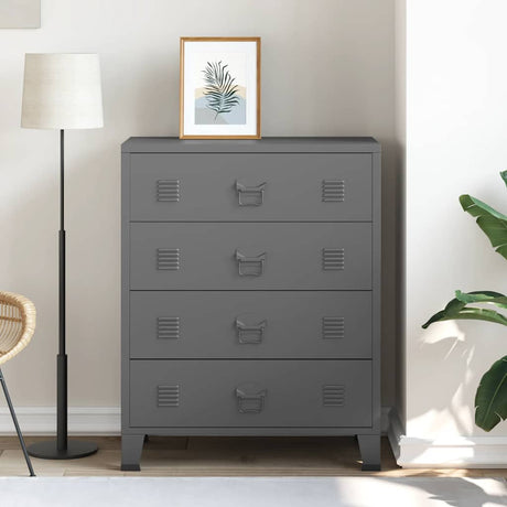 Industrial Drawer Cabinet 78X40X93 Cm Metal