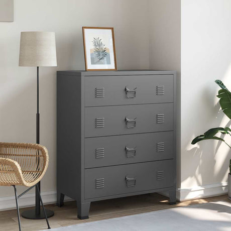 Industrial Drawer Cabinet 78X40X93 Cm Metal