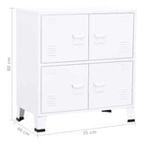 Industrial Storage Chest White 75x40x80 cm Steel