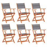 Folding Garden Chairs 2 Pcs Solid Eucalyptus Wood And Textilene