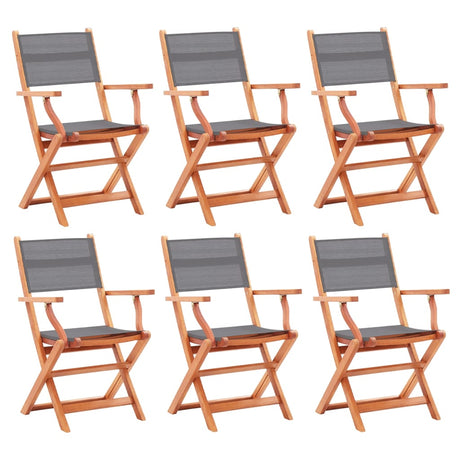 Folding Garden Chairs 2 Pcs Solid Eucalyptus Wood And Textilene