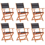 Folding Garden Chairs 2 Pcs Solid Eucalyptus Wood And Textilene