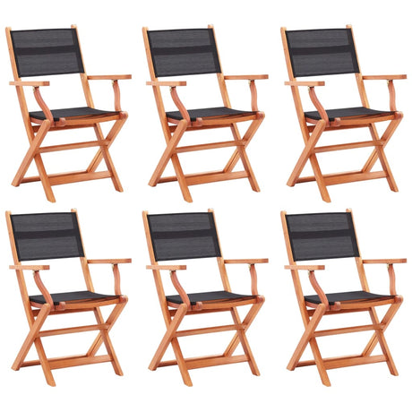 Folding Garden Chairs 2 Pcs Solid Eucalyptus Wood And Textilene