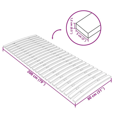 Slatted Bed Base With 24 Slats