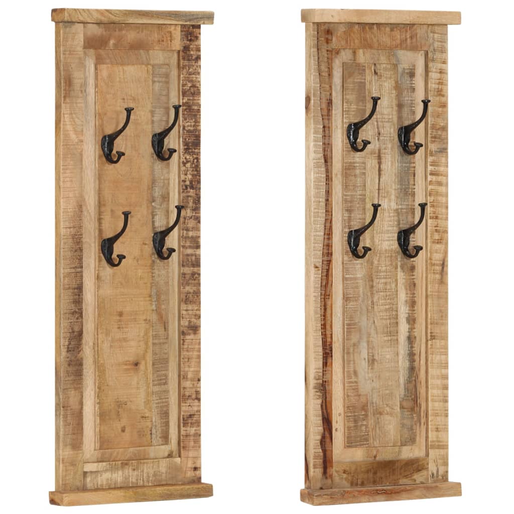 Coat Racks 2 Pcs Solid Wood Acacia 38X100 Cm