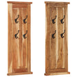 Coat Racks 2 Pcs Solid Wood Acacia 38X100 Cm