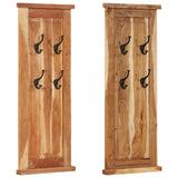 Coat Racks 2 Pcs Solid Wood Acacia 38X100 Cm