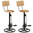 Bar Stools 2 Pcs Solid Wood Reclaimed